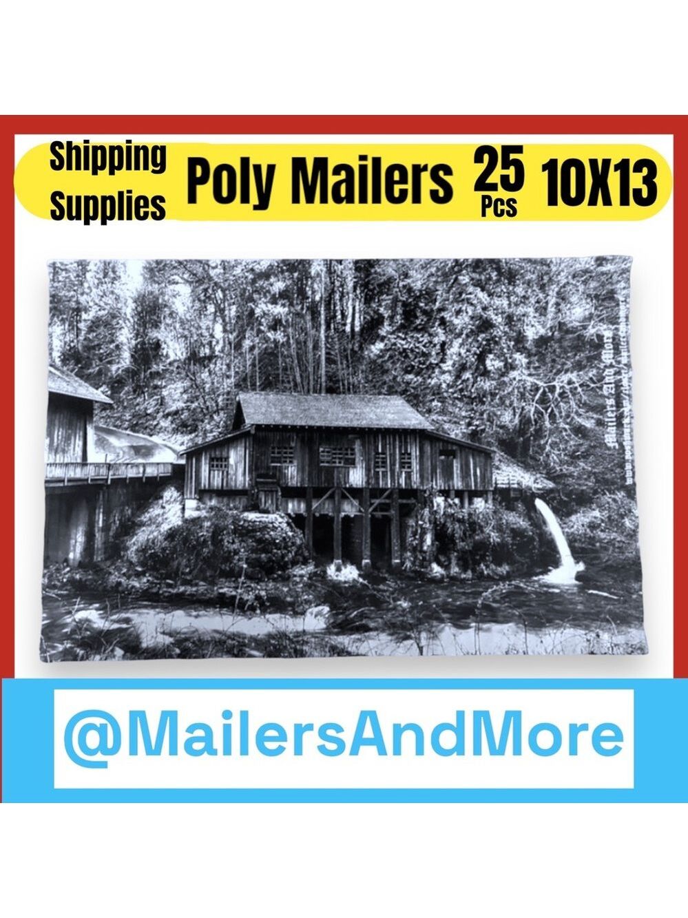 25 10X13 Poly Mailers Vintage Cedar Creek Grist Mill WA PRICE IS FIRM - Picture 4 of 10
